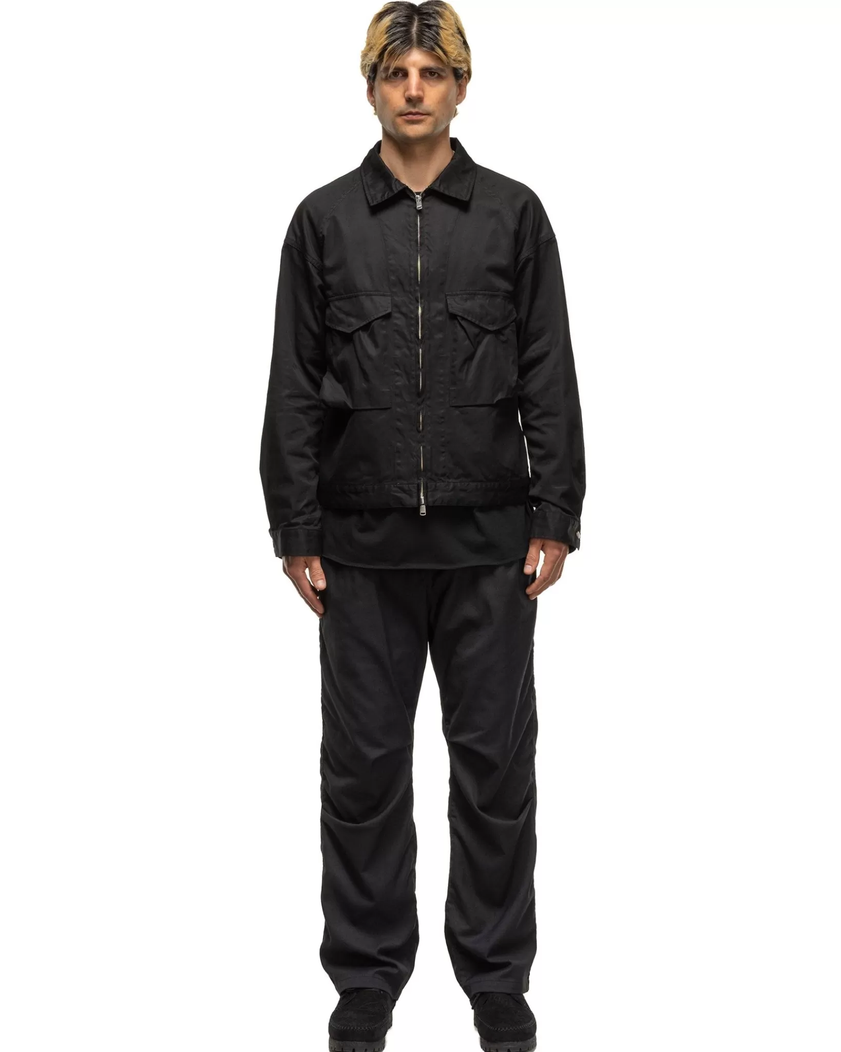 Trooper Short Jacket Cotton Gabardine Black*nonnative Discount