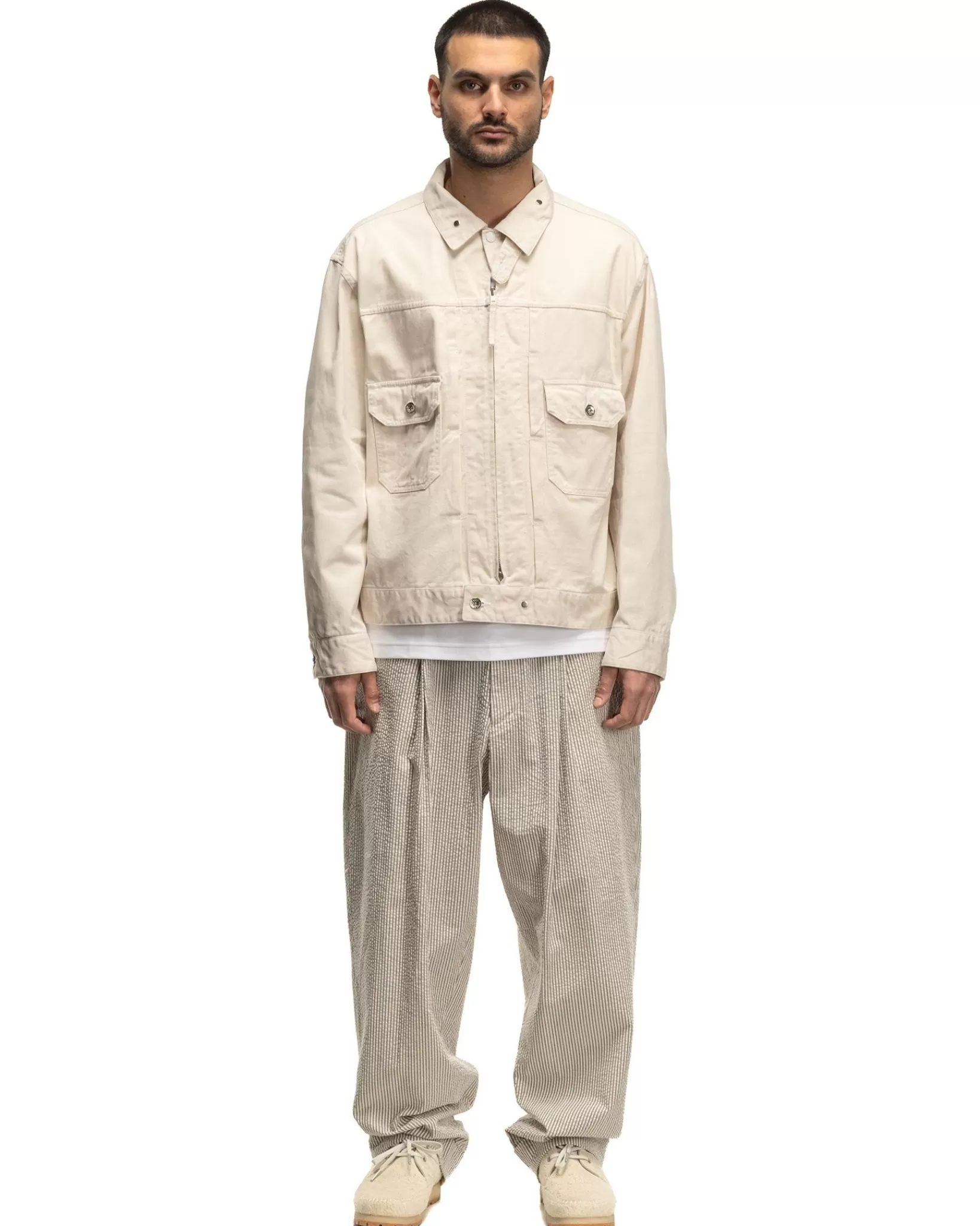 Trucker Jacket Chino Twill Natural*Engineered Garments Clearance