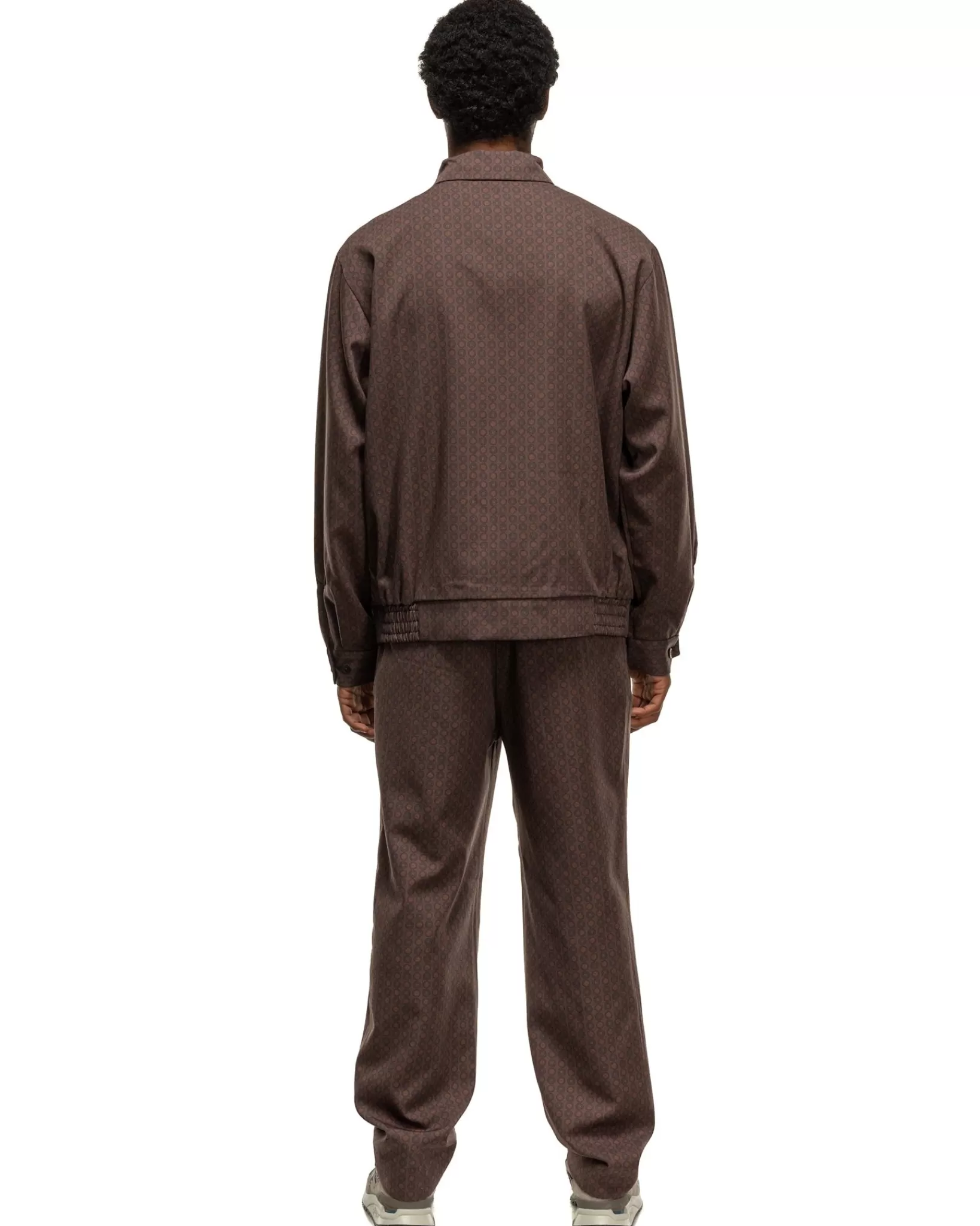 Tucked Side Tab Trouser-Wool Gabardine/Printed Brown/Fine Pattern*Needles Outlet