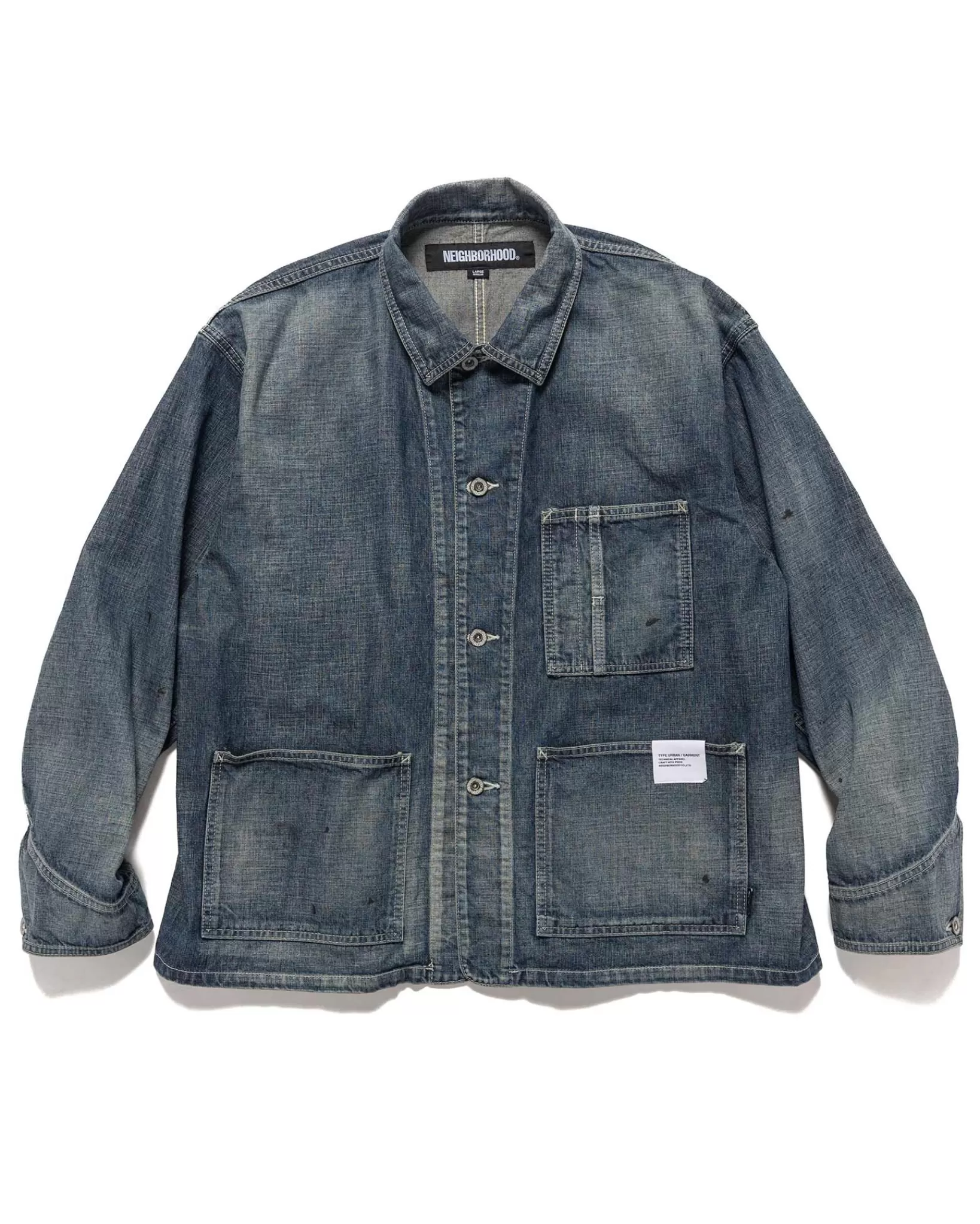 Washed Short Coverall Jacket Indigo*Neighborhood Cheap