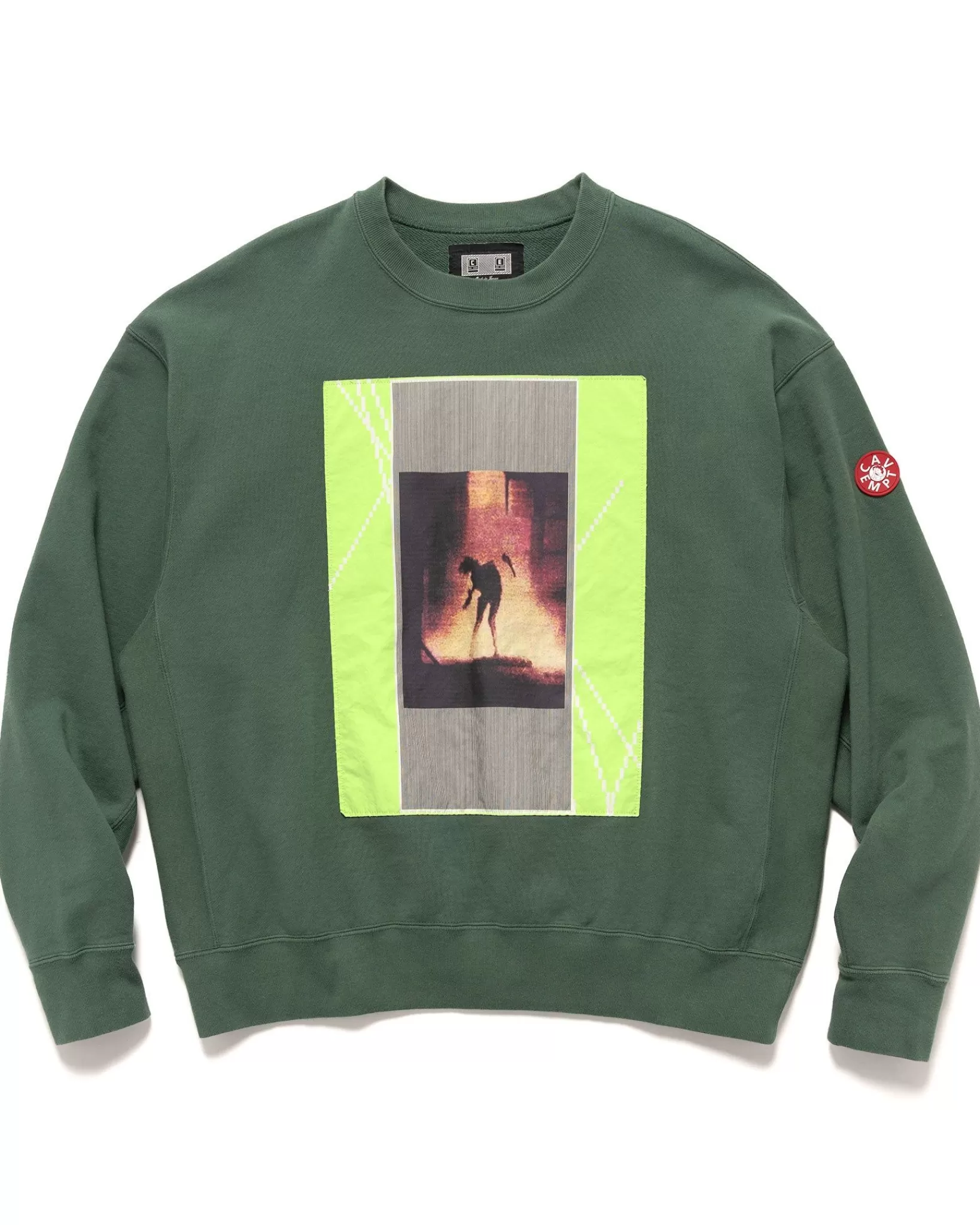 Washed Vs 8B Crew Neck Green*CAV EMPT Sale