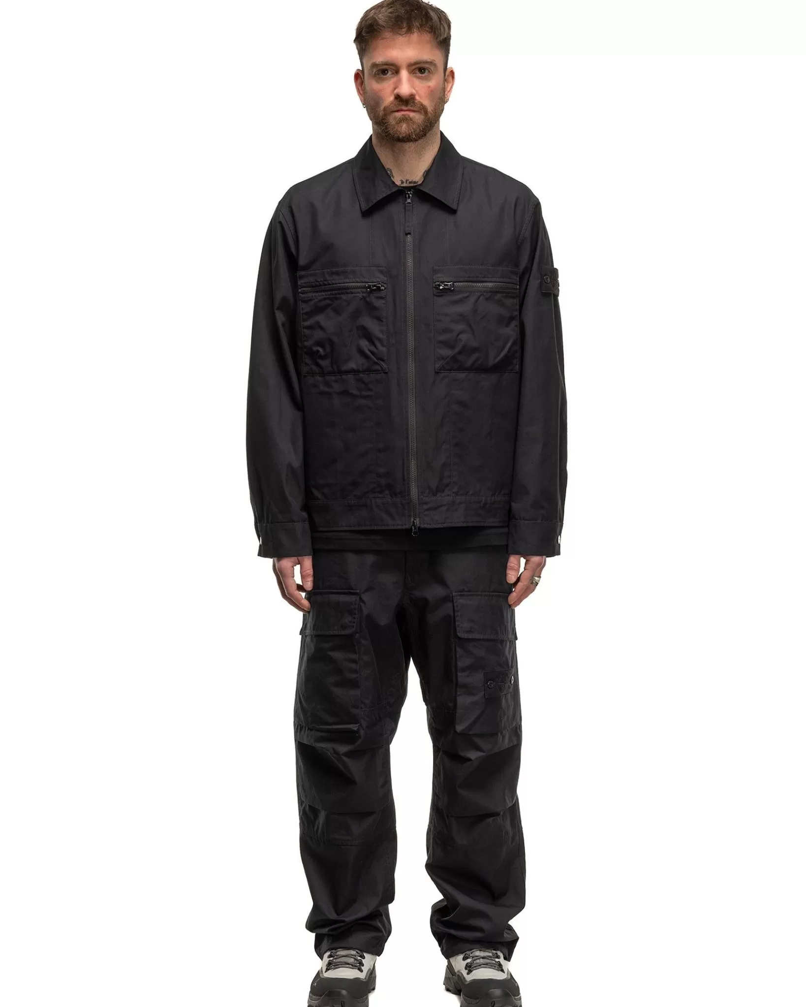 Weatherproof Cotton Canvas Ghost Piece Field Jacket Black*Stone Island Shop