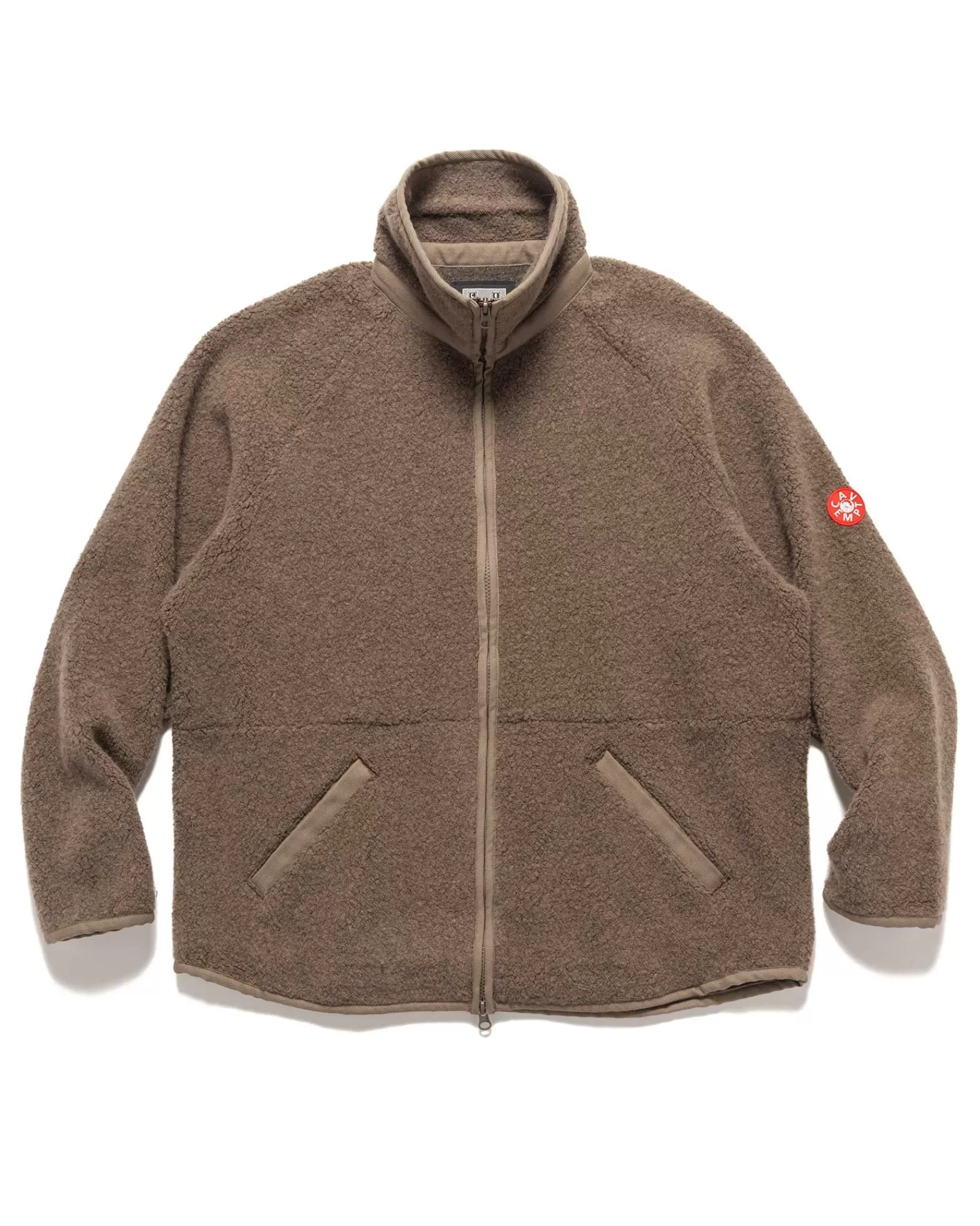 Wool Boa Fleece Zip Up Khaki*CAV EMPT Store