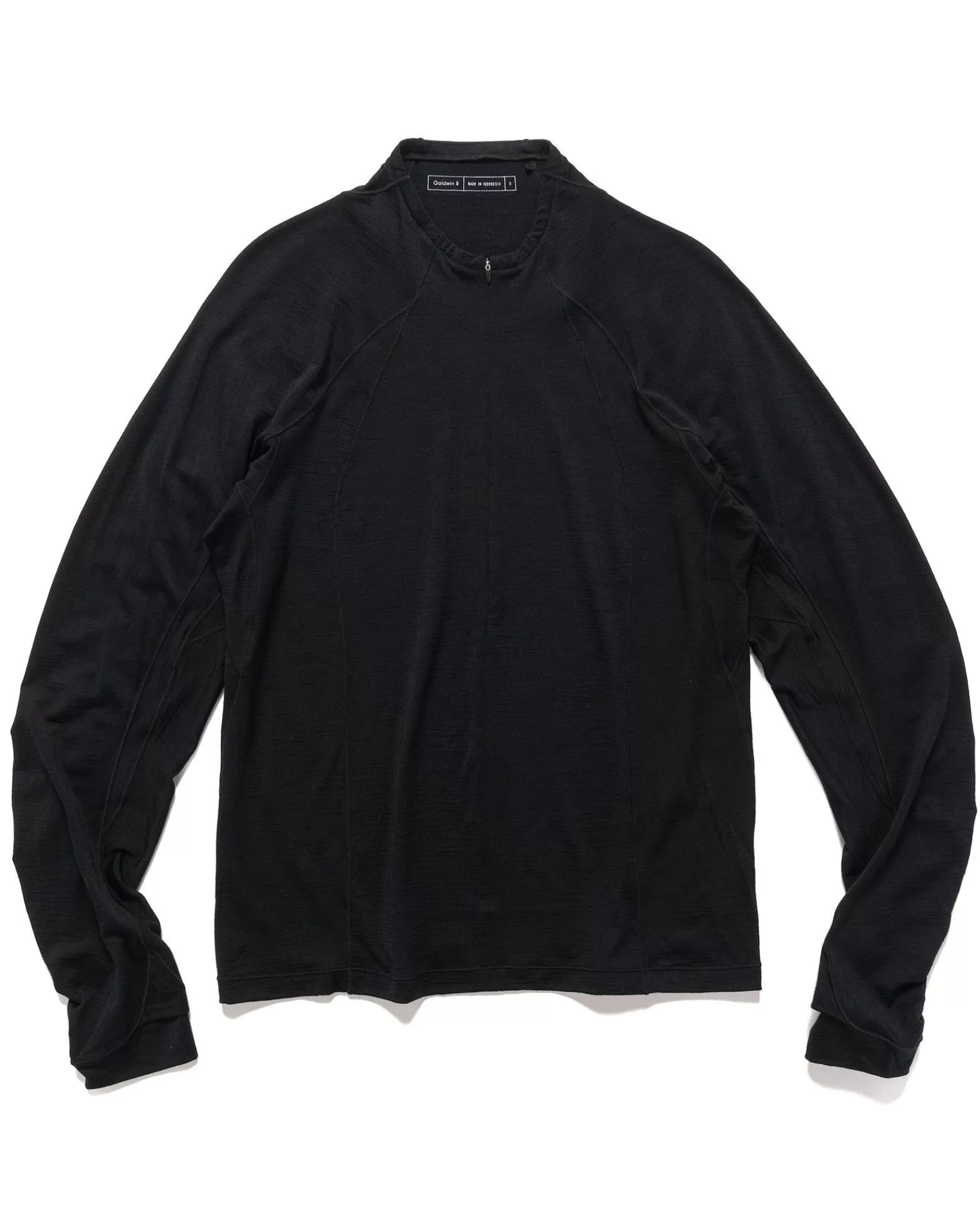 Wool Half Zip L/S T-Shirt Black*Goldwin 0 Store