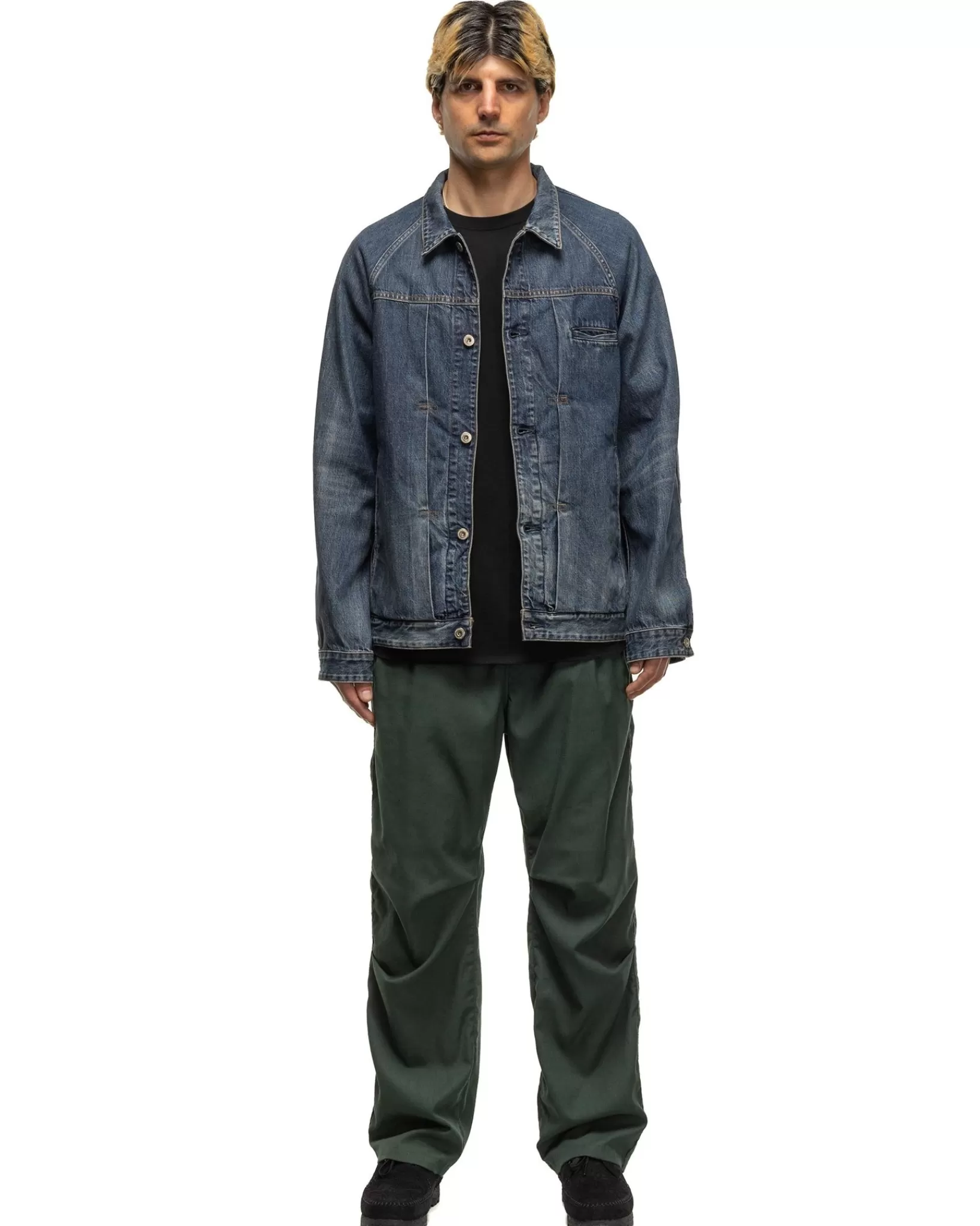 Worker Easy Pants P/C/Li Oxford Green*nonnative Fashion