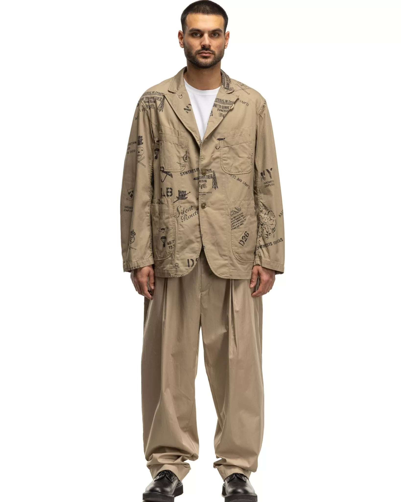 Wp Pant Highcount Twill Khaki*Engineered Garments Cheap