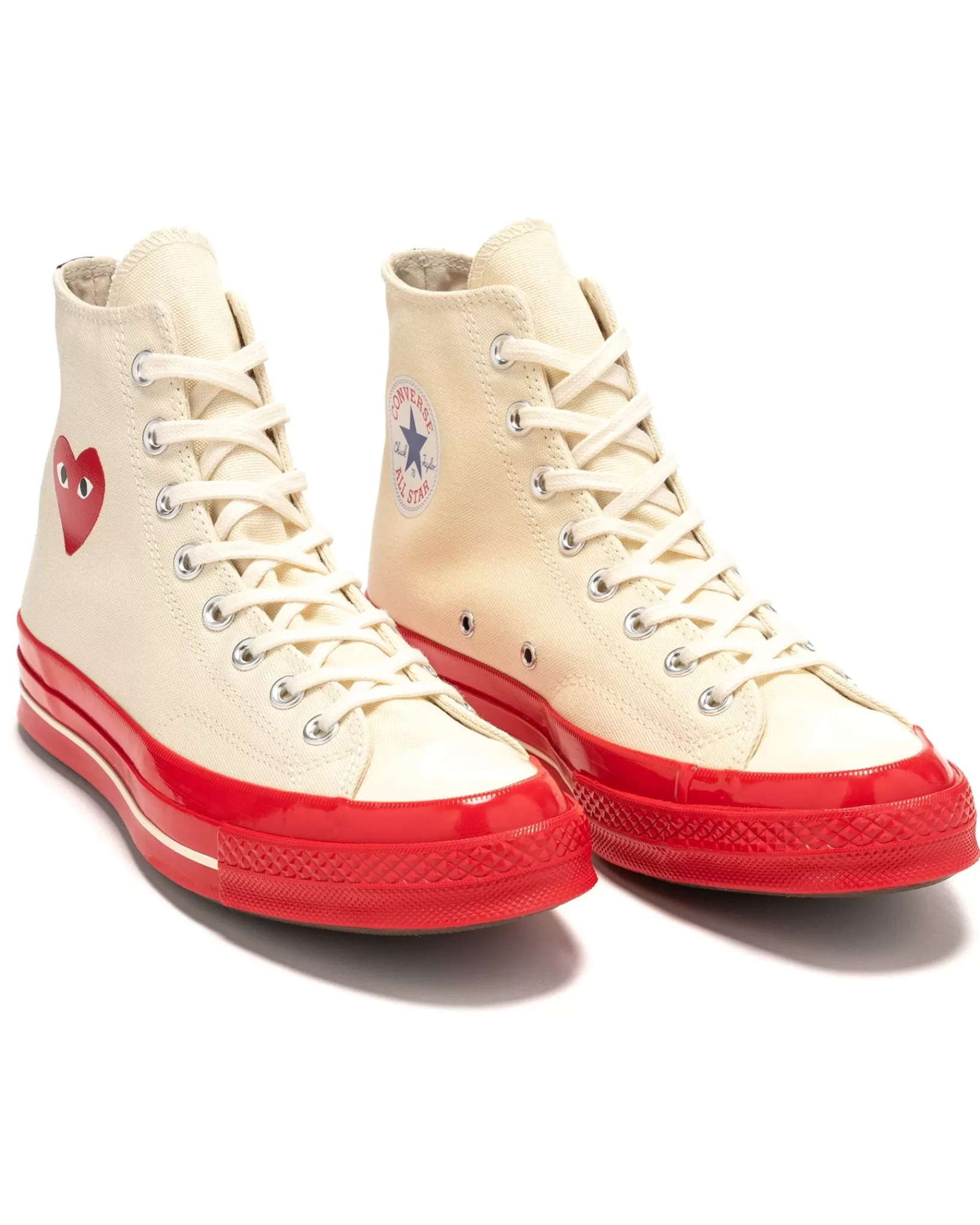 X Converse Chuck 70 Hi Red Sole Prestine*Comme Des Garcons PLAY Discount