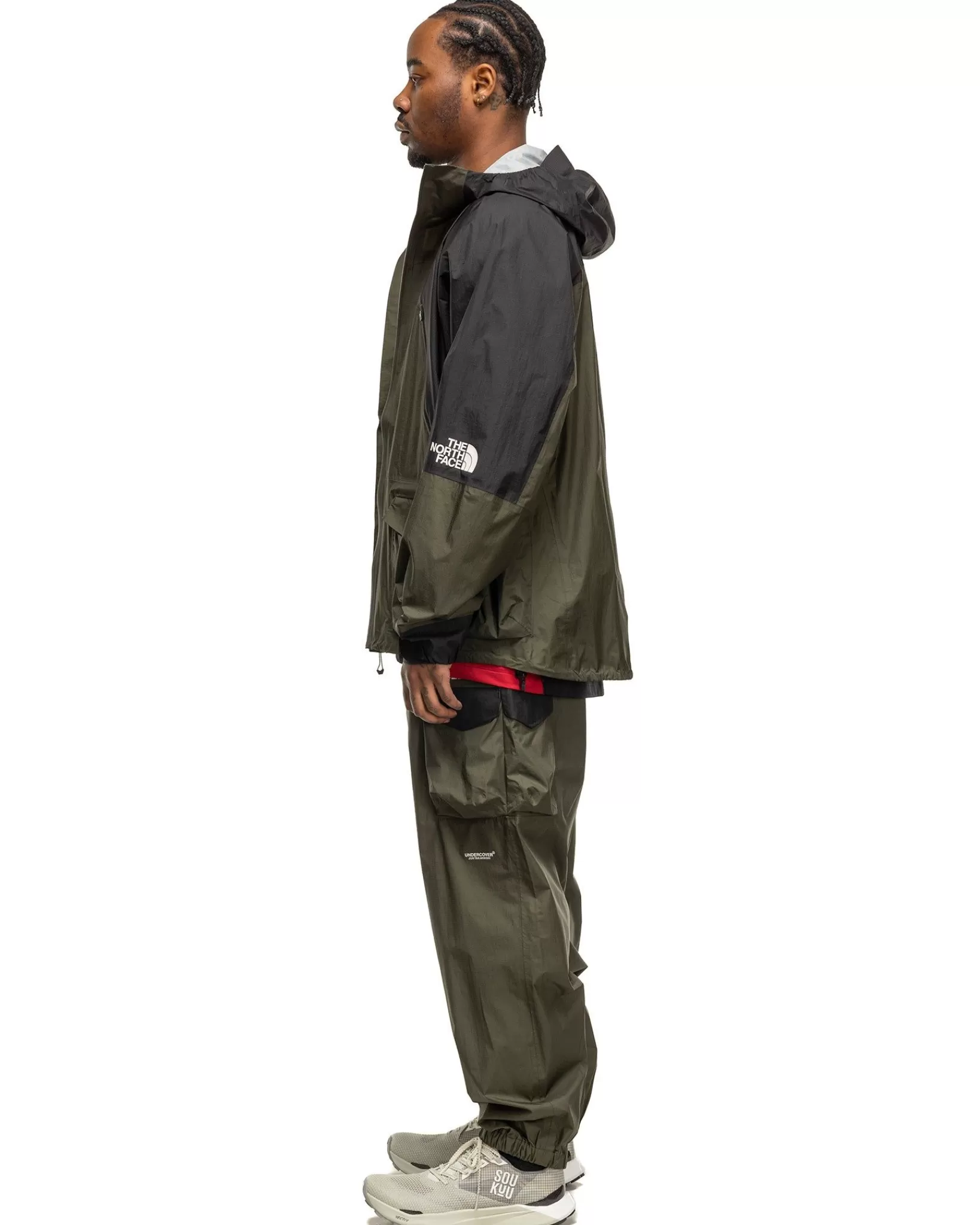 X Undercover Soukuu Hike Belted Utility Shell Pant Forest Green*The North Face Fashion
