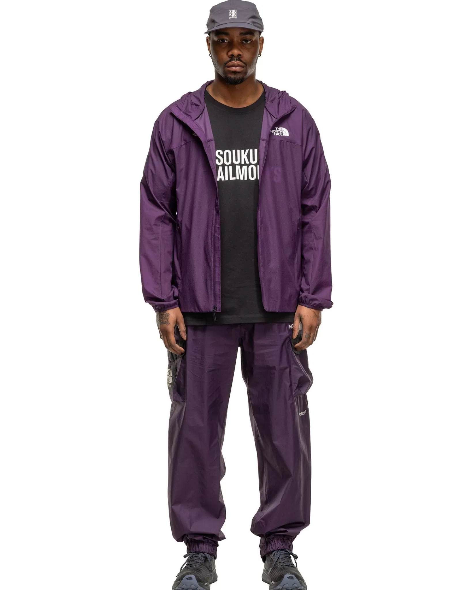 X Undercover Soukuu Hike Belted Utility Shell Pant Purple Pennant*The North Face Flash Sale
