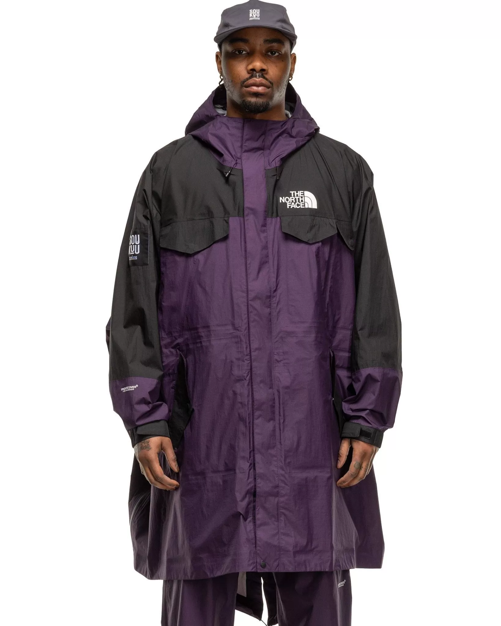 X Undercover Soukuu Hike Packable Fishtail Shell Parka Purple Pennant*The North Face Clearance