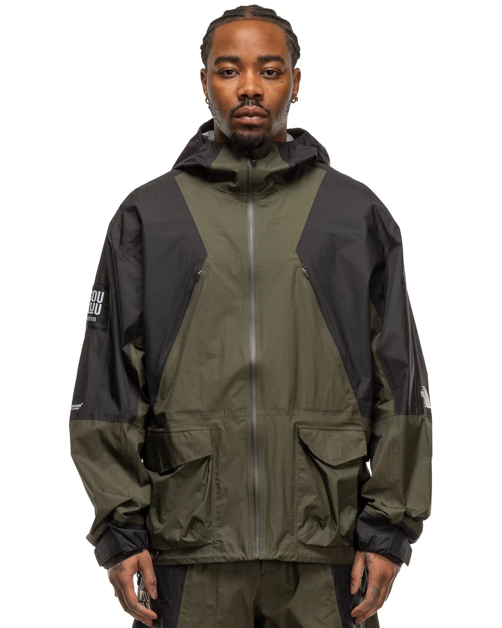 X Undercover Soukuu Hike Packable Mountain Light Shell Jacket Forest Green*The North Face Discount
